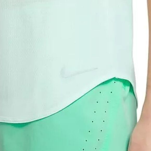 NIKE Dri Fit Breathe Running Tank Top Shirt Mint Green CZ9608-394 Women’s Large - Picture 4 of 9